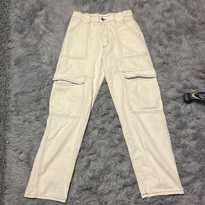 Garage cargo jeans, size xs, colour: cream